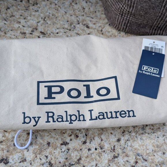 Polo Ralph Lauren Brown Plaid Wool Medium Bellport Tote Handbag w/Dust Bag - Picture 12 of 12